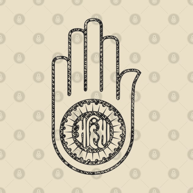 Jain Hand -symbol of Jainism by Nartissima