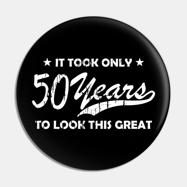 Cool 50th Birthday Vintage Gift Pin by loumed
