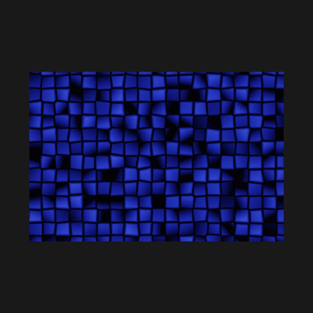 Blue pattern of cubes by mooonthemoon