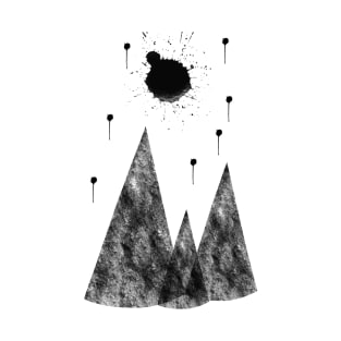 Full Moon and Stars high above the Mountains Abstract T-Shirt