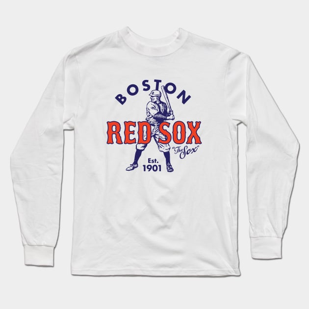Old Style Boston Red Sox 2 by Buck Tee - Boston Red Sox - Long Sleeve T- Shirt