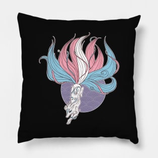 Transgender Pride Kitsune Pillow