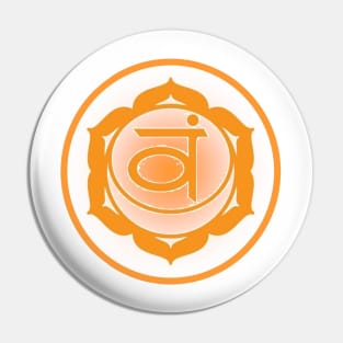 Embrace my emotions Sacral Chakra- White Pin