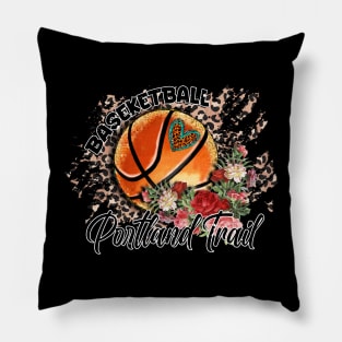 Aesthetic Pattern Portland Trail Basketball Gifts Vintage Styles Pillow