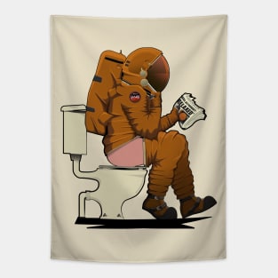 Mars Astronaut on the Toilet Tapestry