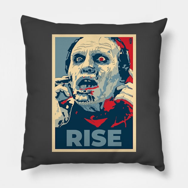 Motivational Horror - Rise Pillow by IckyScrawls