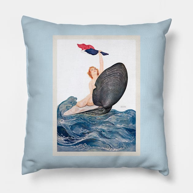 Vive la France 1917 Vintage Art Poster Pillow by CROWNLIGHT