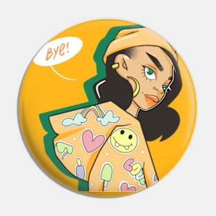 Bye girl Pin