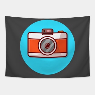 Camera Cartoon Vector Icon Illustration Tapestry