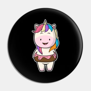 Unicorn with Chocolate donut Pin