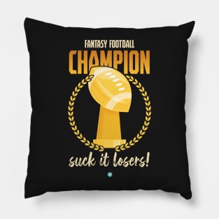 Fantasy Football Champion Trophy Gift Idea Pillow