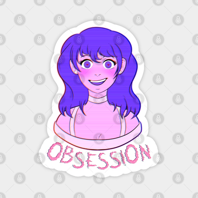 Obsessed Girl v2 Magnet by Nickromancer