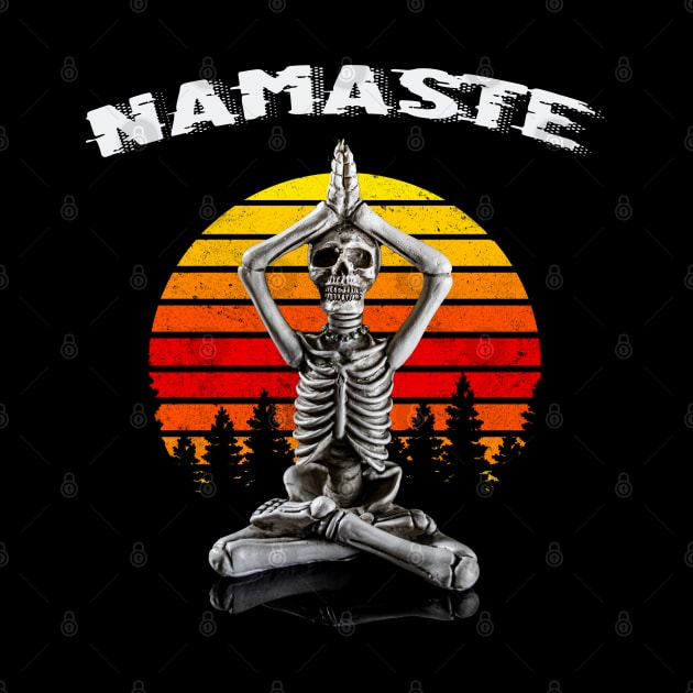 Namaste Yoga Skeleton by By Diane Maclaine