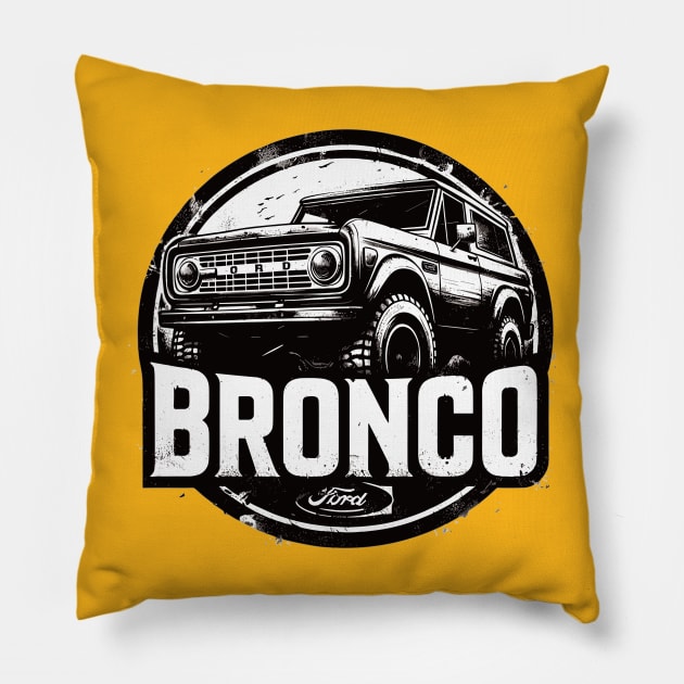 Ford Bronco Pillow by Vehicles-Art