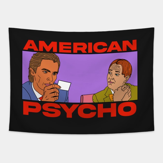 "American Psycho" Card Scene Tapestry by motelgemini