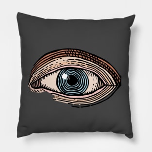 Engraved Eye in Color Pillow