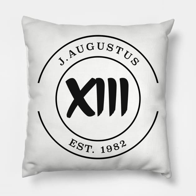 J. Augustus Youtube badge black Pillow by J. Augustus