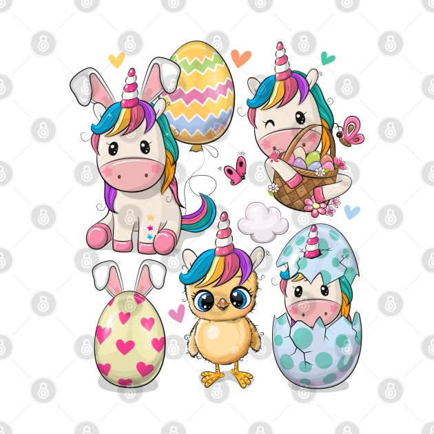 Cute Easter Unicorns by Reginast777