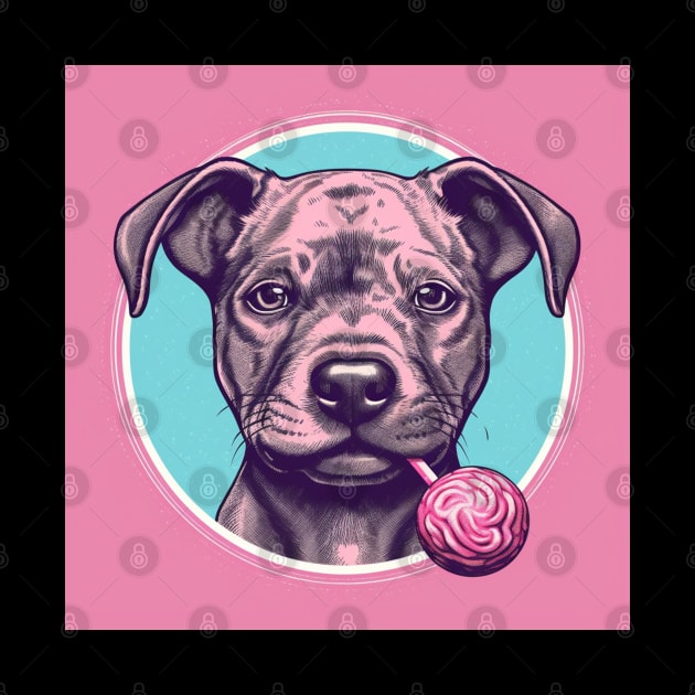 Staffy Lollipop by Enchanted Reverie