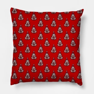 Santa Hat Sloth Pattern Pillow