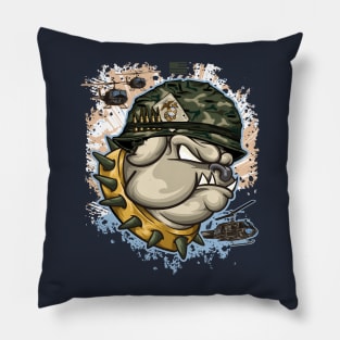 bulldog army proud air force Pillow