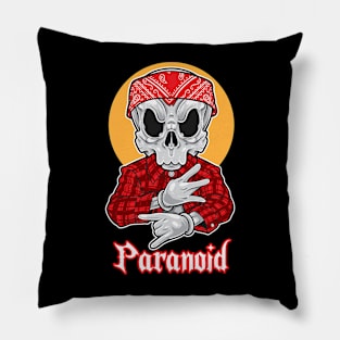 Skull Gangsta Paranoid Pillow