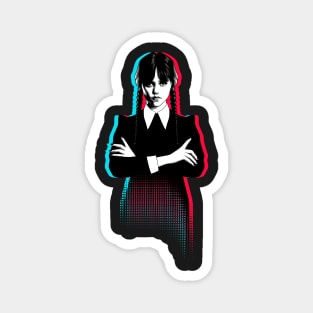 Wednesday  Addams Digital Art Magnet