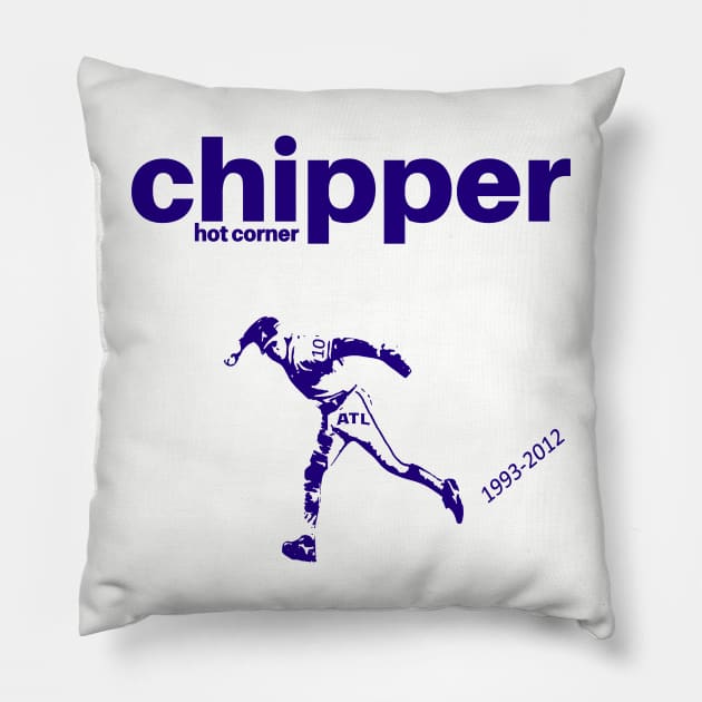 Chipper Jones Atlanta Hot Corner Pillow by Pastime Pros