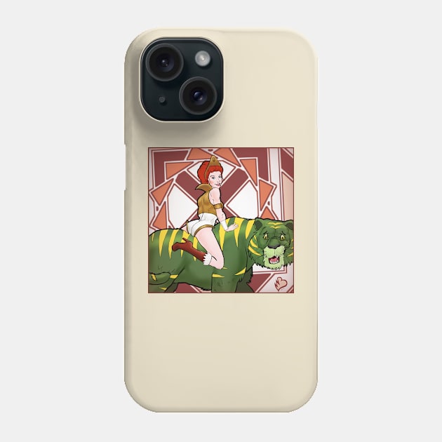 Ride the Tiger Phone Case by Rumble's Blue and Friends Too 