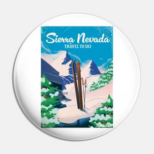 Sierra Nevada Ski poster Pin