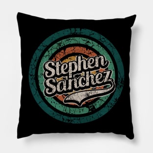 Stephen Sanchez // Retro Circle Crack Vintage Pillow