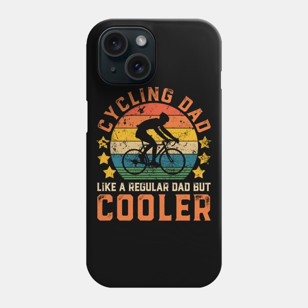 Cycling Dad Funny Vintage Cycling Father's Day Gift Phone Case by Damsin