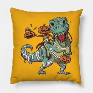 dinosaur jackantern Pillow