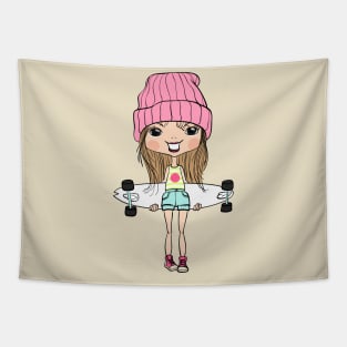 FUN SKATE GIRL Tapestry