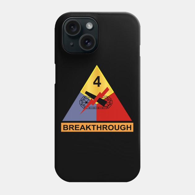 4th Armored Division - Breakthrough wo Txt Phone Case by twix123844