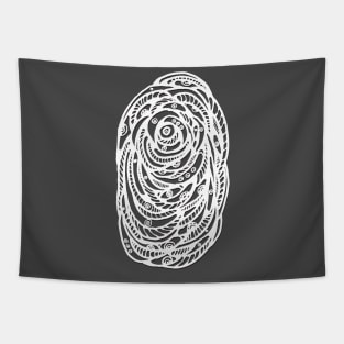 frightened eyes cool abstract lines Tapestry