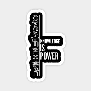 Knowledge is Power - Egyptian Hieroglyph Border Magnet
