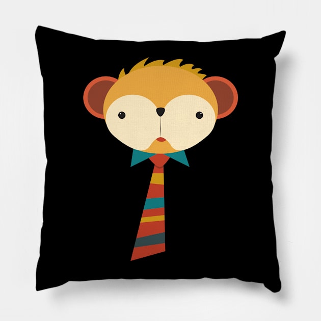 Business Monkey Pillow by volkandalyan