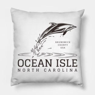 Ocean Isle, NC Dolphin Summertime Vacation Pillow