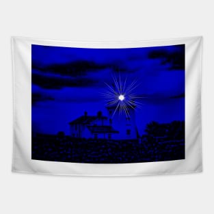 Eerie Cromer Lighthouse Tapestry