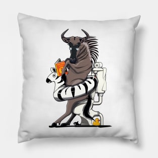 Wildebeest on the Toilet Pillow