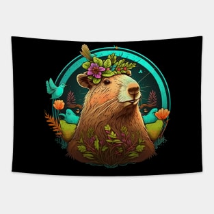 Capybara Hippie Tapestry