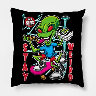 Stay Weird Pillow