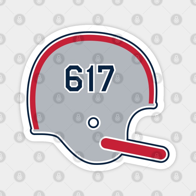 New England Patriots 617 Helmet Magnet by Rad Love