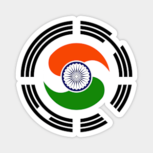 Korean Indian Multinational Patriot Flag Magnet