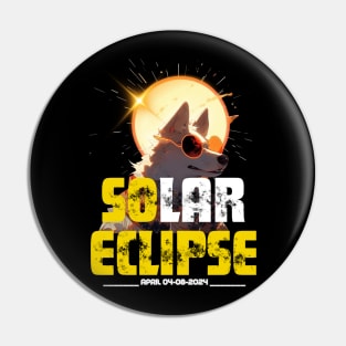 Solar Eclipse Dog 04 08 2024 Pin