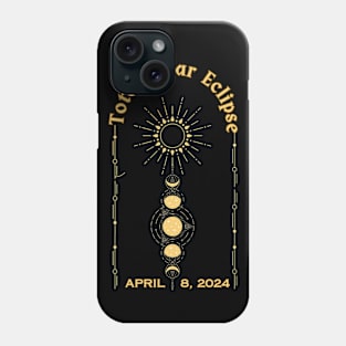 2024 Total Solar Eclipse April 8th Phone Case