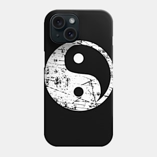 Yin Yang White Grundge Phone Case