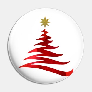 Red Christmas Tree Pin