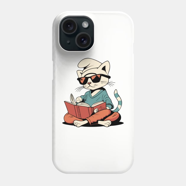 Smurf Cat - Reading book Phone Case by kknows